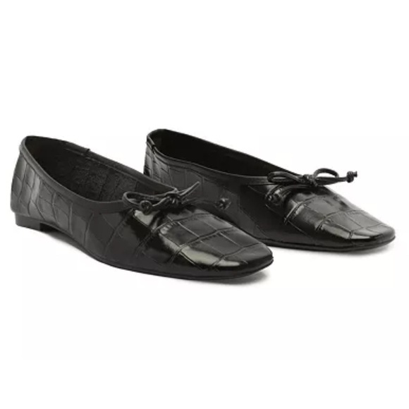 NEW SCHUTZ Arissa pointed ballet flats in black croc 9.5 US - Picture 2 of 13